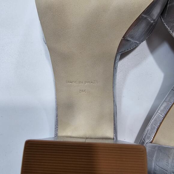 Steve Madden Alaya Sandal in Silver Croco Size 8 - Picture 8 of 11